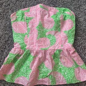 Lilly Pulitzer Strapless Top Sz 4